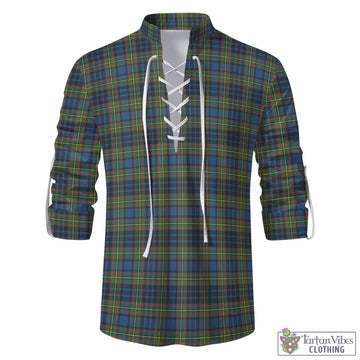 MacLellan Ancient Tartan Men's Scottish Traditional Jacobite Ghillie Kilt Shirt