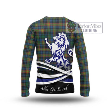 MacLellan Ancient Tartan Long Sleeve T-Shirt with Alba Gu Brath Regal Lion Emblem