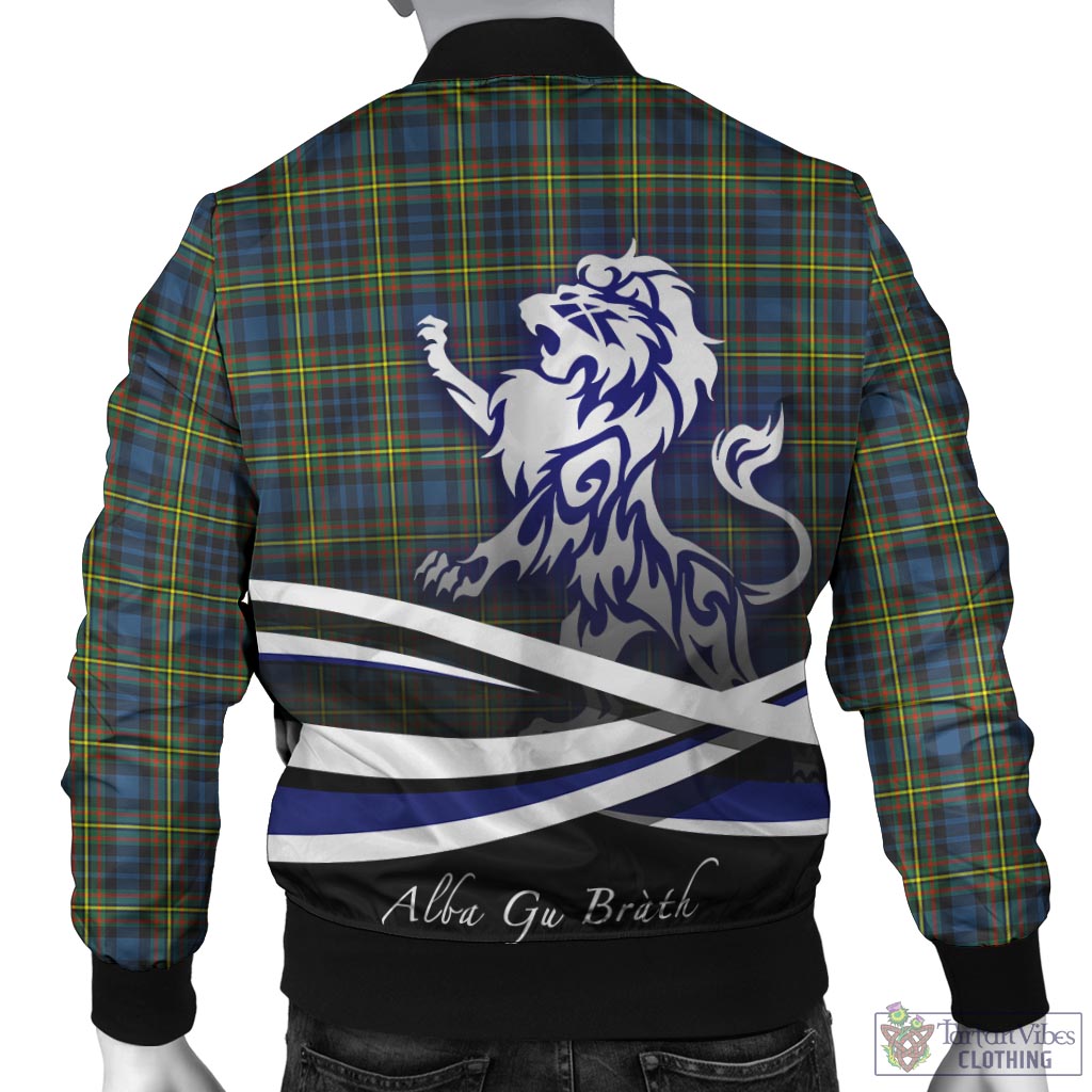 Tartan Vibes Clothing MacLellan Ancient Tartan Bomber Jacket with Alba Gu Brath Regal Lion Emblem