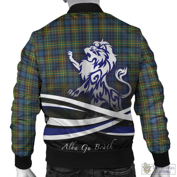 MacLellan Ancient Tartan Bomber Jacket with Alba Gu Brath Regal Lion Emblem