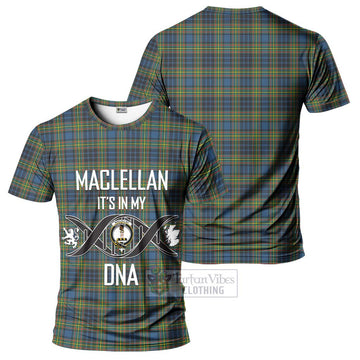 MacLellan Ancient Tartan T-Shirt with Family Crest DNA In Me Style