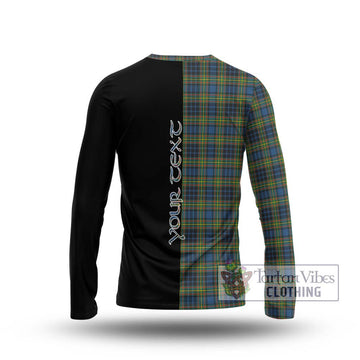 MacLellan Ancient Tartan Long Sleeve T-Shirt with Family Crest and Half Of Me Style