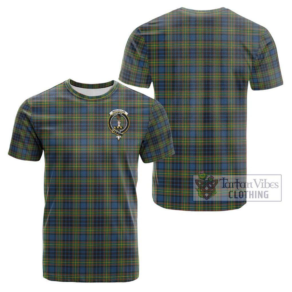 MacLellan Ancient Tartan Cotton T-Shirt with Family Crest Kid's Shirt - Tartanvibesclothing Shop