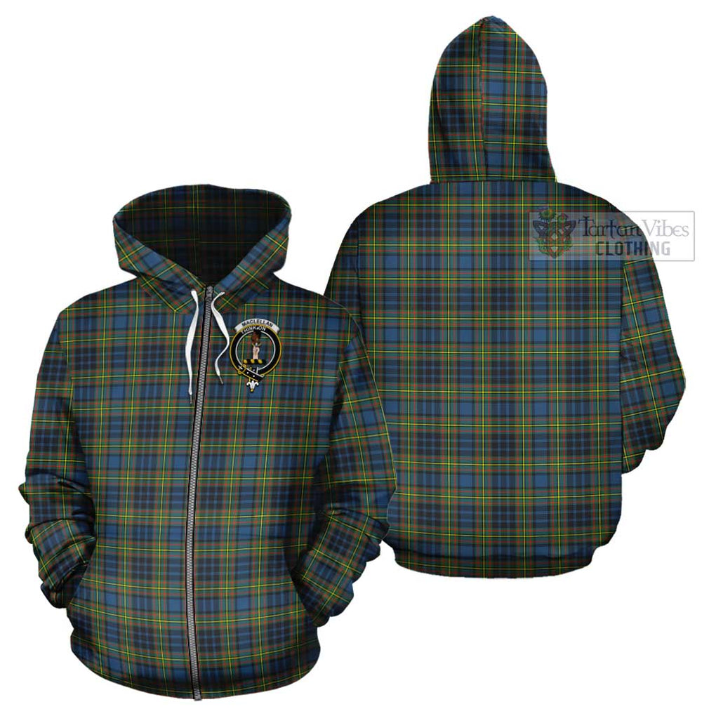 MacLellan Ancient Tartan Cotton Hoodie with Family Crest Zip Hoodie - Tartan Vibes Clothing