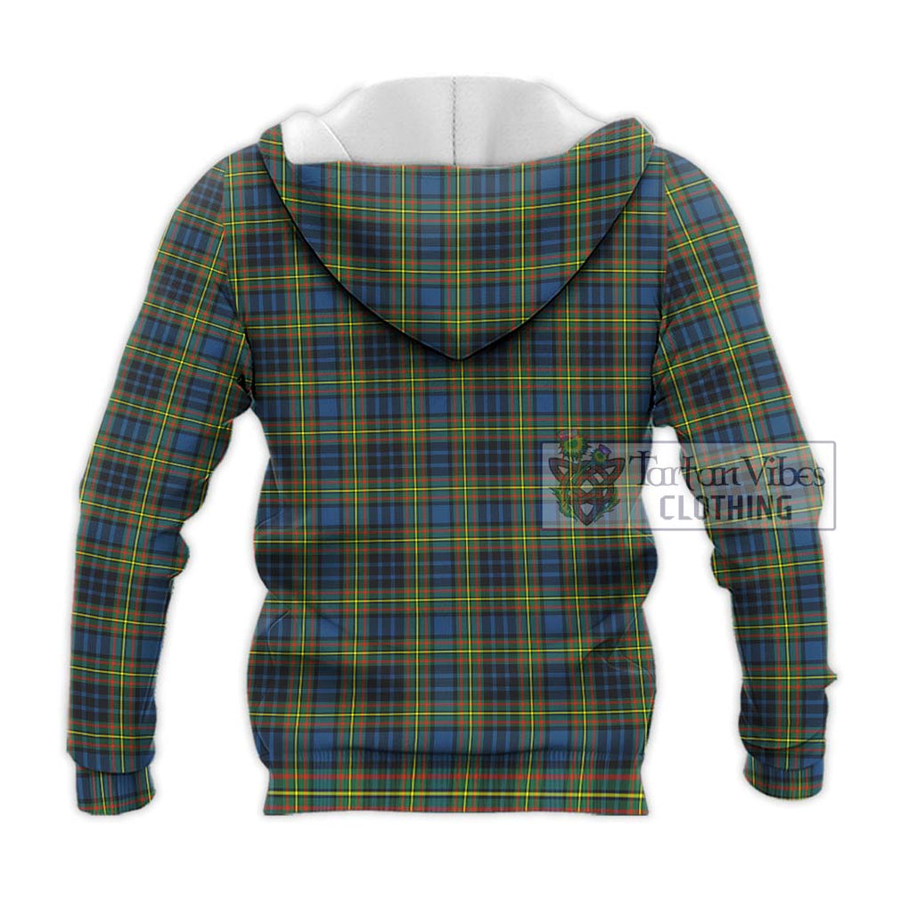 MacLellan Ancient Tartan Knitted Hoodie with Family Crest DNA In Me Style - Tartanvibesclothing Shop