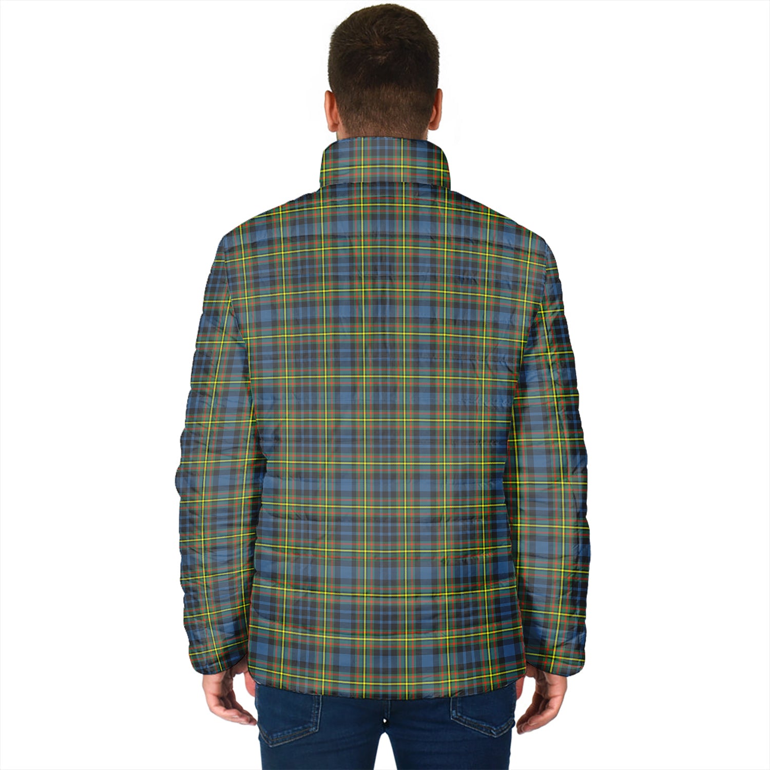 MacLellan Ancient Tartan Padded Jacket with Family Crest - Tartan Vibes Clothing