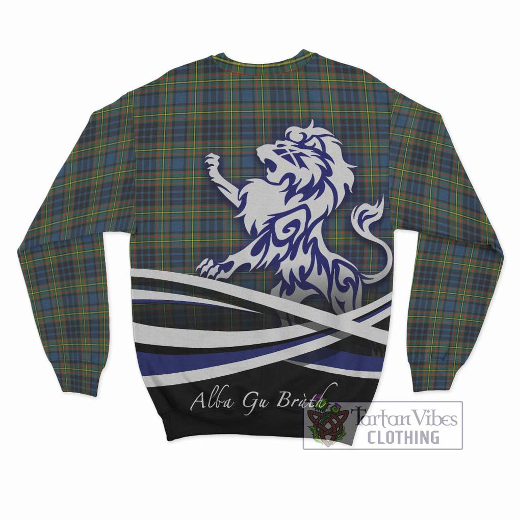 MacLellan Ancient Tartan Sweatshirt with Alba Gu Brath Regal Lion Emblem - Tartanvibesclothing Shop