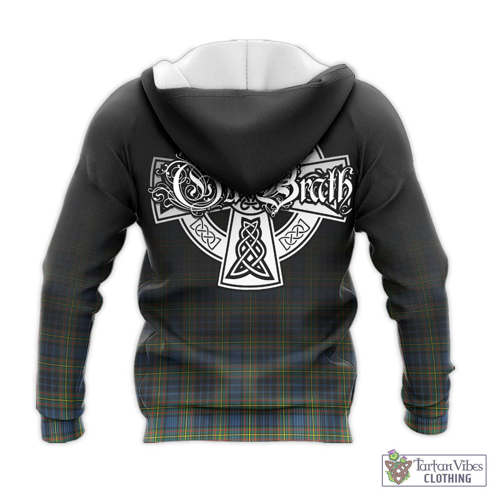 Tartan Vibes Clothing MacLellan Ancient Tartan Knitted Hoodie Featuring Alba Gu Brath Family Crest Celtic Inspired