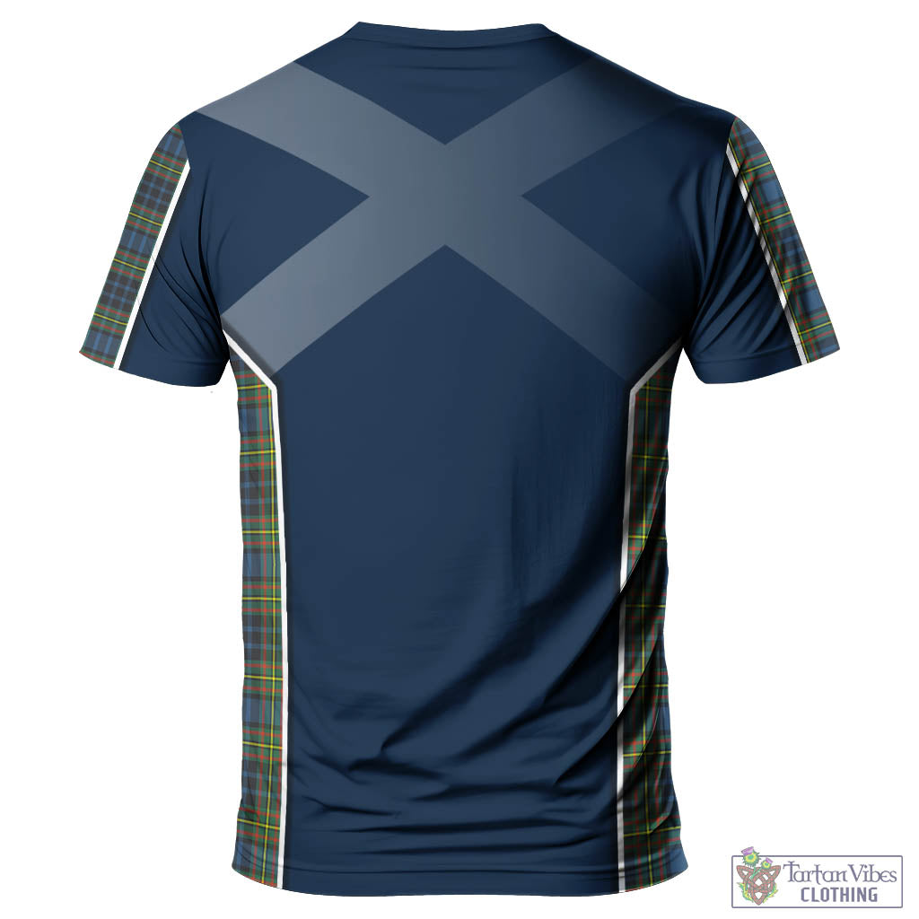 Tartan Vibes Clothing MacLellan Ancient Tartan T-Shirt with Family Crest and Scottish Thistle Vibes Sport Style