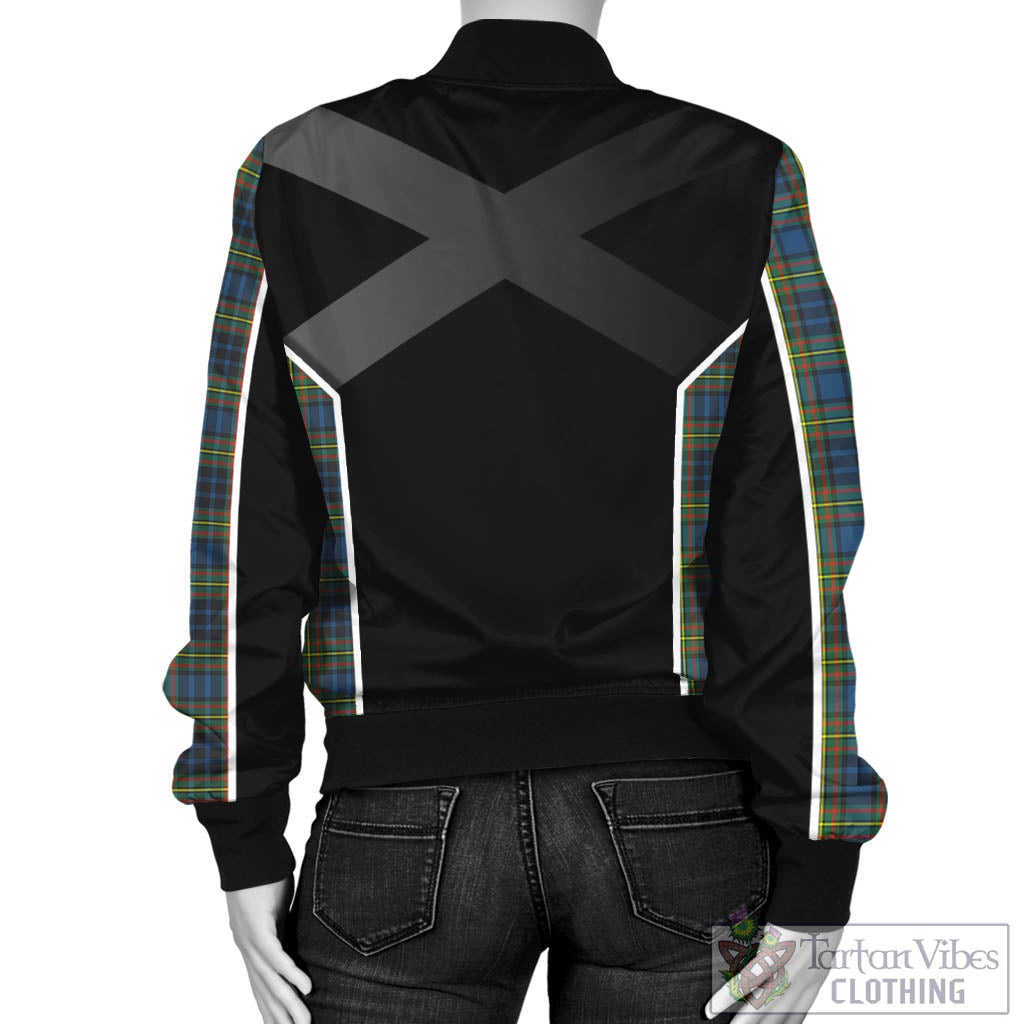 Tartan Vibes Clothing MacLellan Ancient Tartan Bomber Jacket with Family Crest and Scottish Thistle Vibes Sport Style