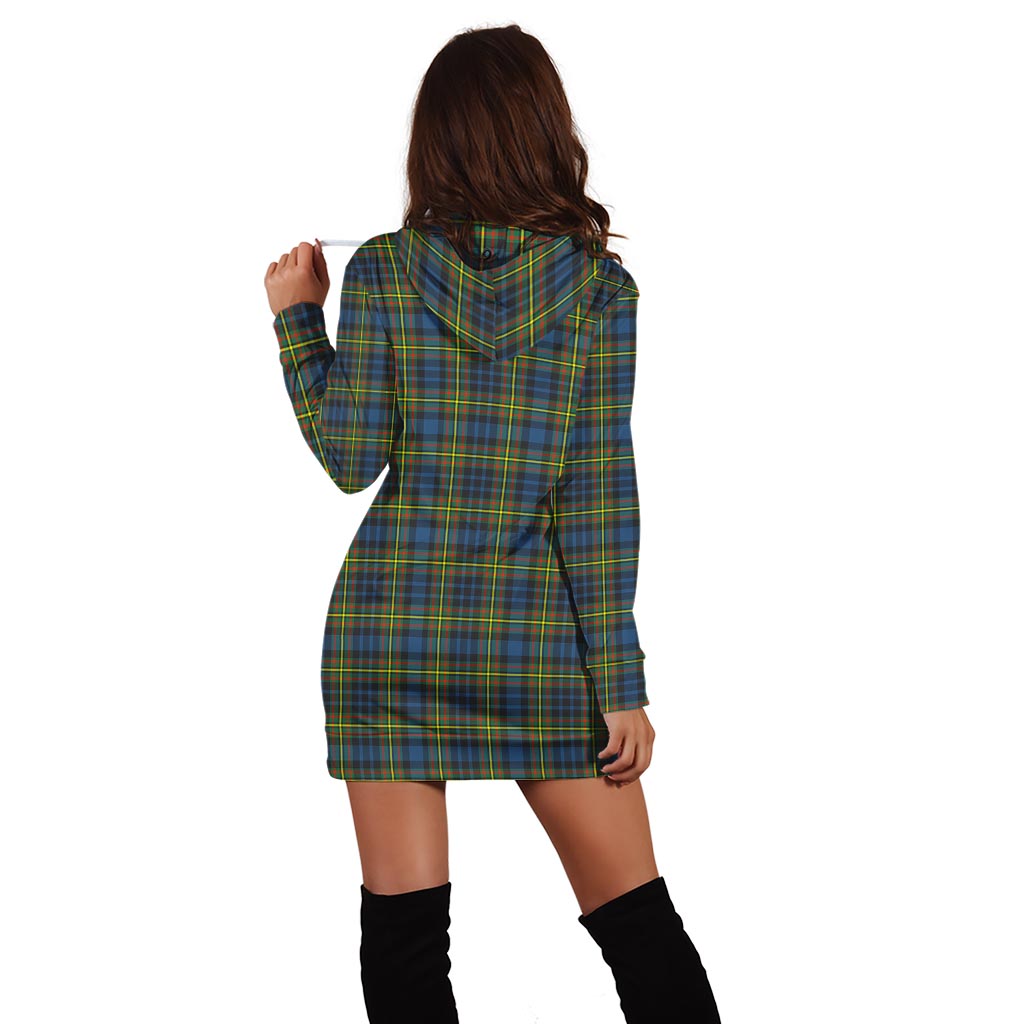 MacLellan Ancient Tartan Hoodie Dress with Family Crest - Tartan Vibes Clothing