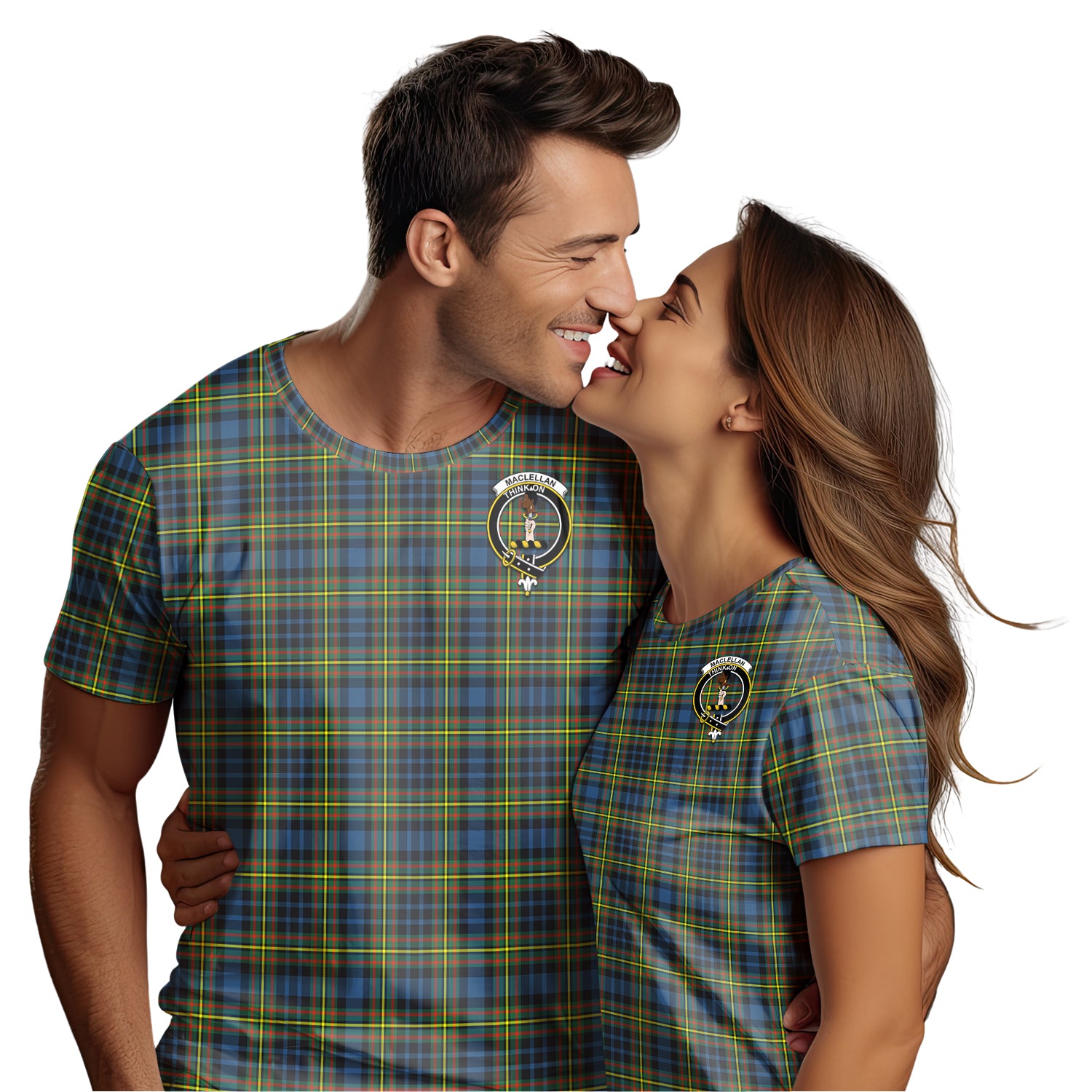 MacLellan Ancient Tartan T-Shirt with Family Crest - Tartan Vibes Clothing