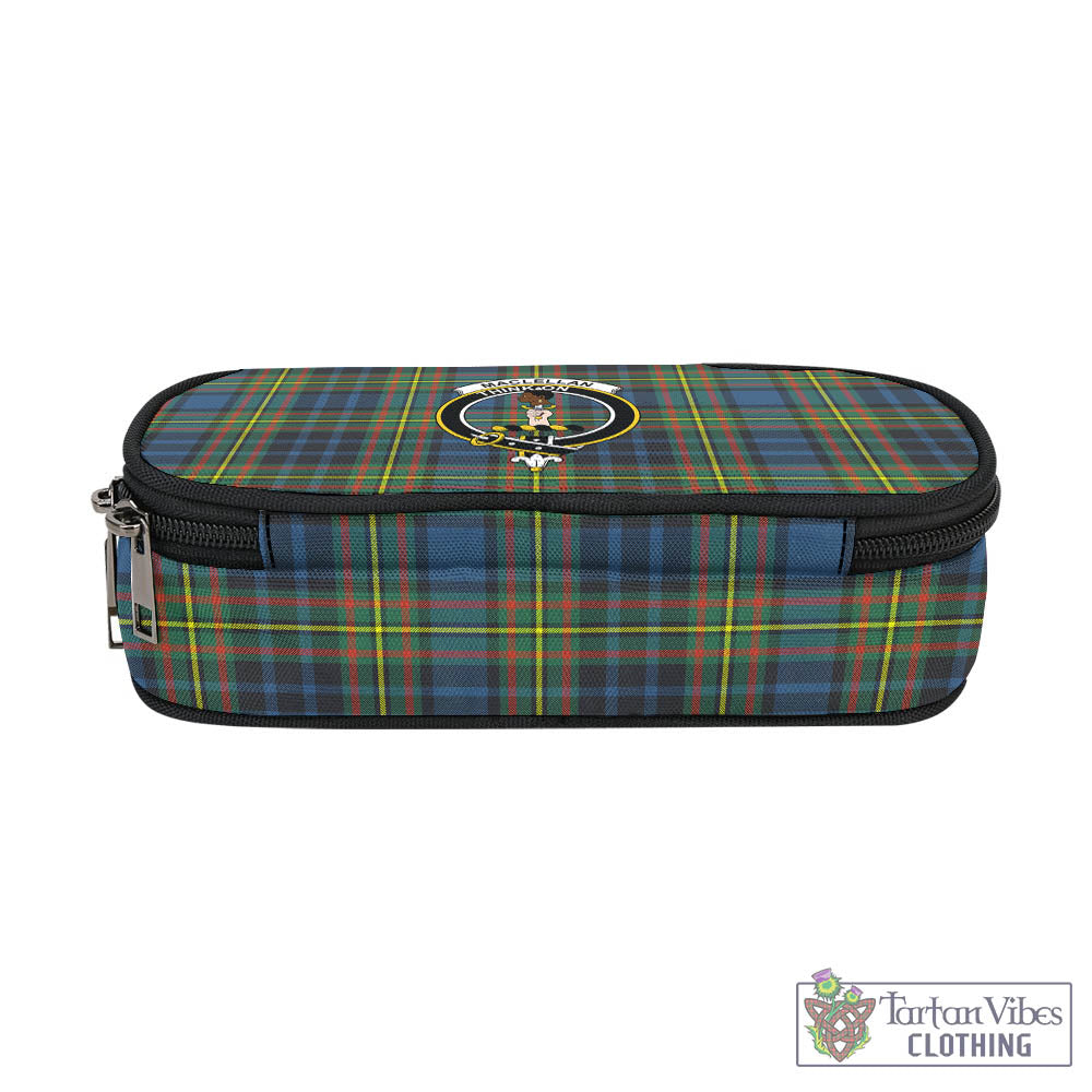 Tartan Vibes Clothing MacLellan Ancient Tartan Pen and Pencil Case with Family Crest