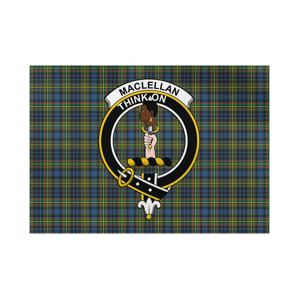 MacLellan Ancient Tartan Flag with Family Crest - Tartan Vibes Clothing