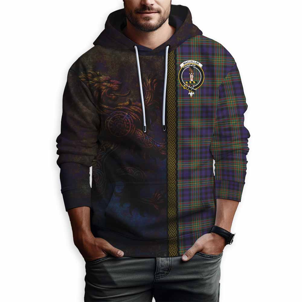 MacLellan (McLellan) Tartan Family Crest Hoodie Alba Gu Brath Be Brave Lion Ancient Style Pullover Hoodie - Tartan Vibes Clothing