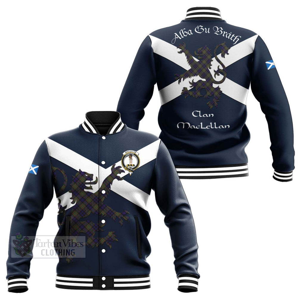 MacLellan (McLellan) Tartan Lion Rampant Baseball Jacket Proudly Display Your Heritage with Alba Gu Brath and Clan Name Unisex - Tartan Vibes Clothing
