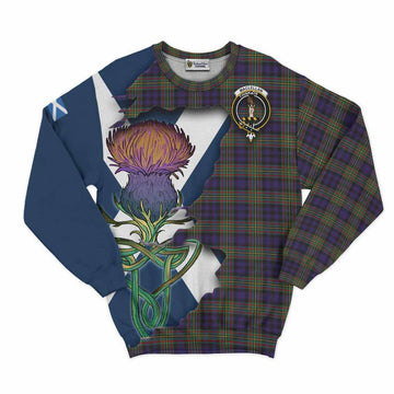 MacLellan (McLellan) Tartan Family Crest Sweatshirt Scottish Thistle Celtic Inspired