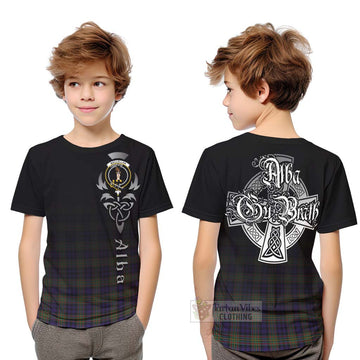 MacLellan (McLellan) Tartan Kid T-Shirt Featuring Alba Gu Brath Family Crest Celtic Inspired