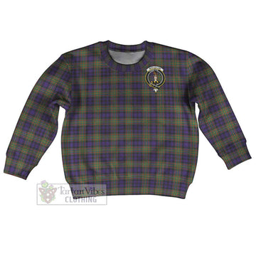 MacLellan (McLellan) Tartan Kid Ugly Sweater with Family Crest