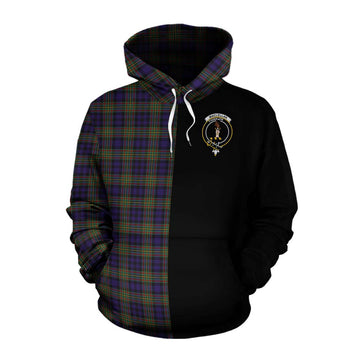 MacLellan (McLellan) Tartan Cotton Hoodie with Family Crest and Half Of Me Style