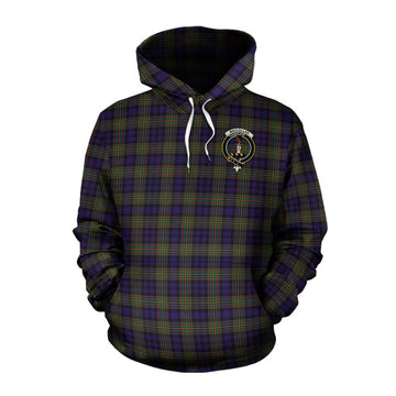 MacLellan (McLellan) Tartan Cotton Hoodie with Family Crest Celtic Skull Style