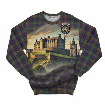 MacLellan (McLellan) Tartan Family Crest Sweatshirt with Scottish Ancient Castle Style