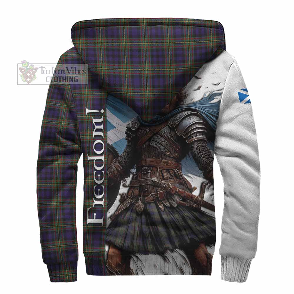 Tartan Vibes Clothing MacLellan (McLellan) Crest Tartan Sherpa Hoodie Inspired by the Freedom of Scottish Warrior