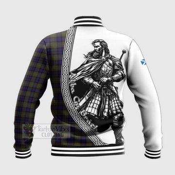 MacLellan (McLellan) Tartan Clan Crest Baseball Jacket with Highlander Warrior Celtic Style