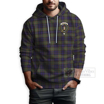 MacLellan (McLellan) Tartan Hoodie with Family Crest Celtic Skull Style