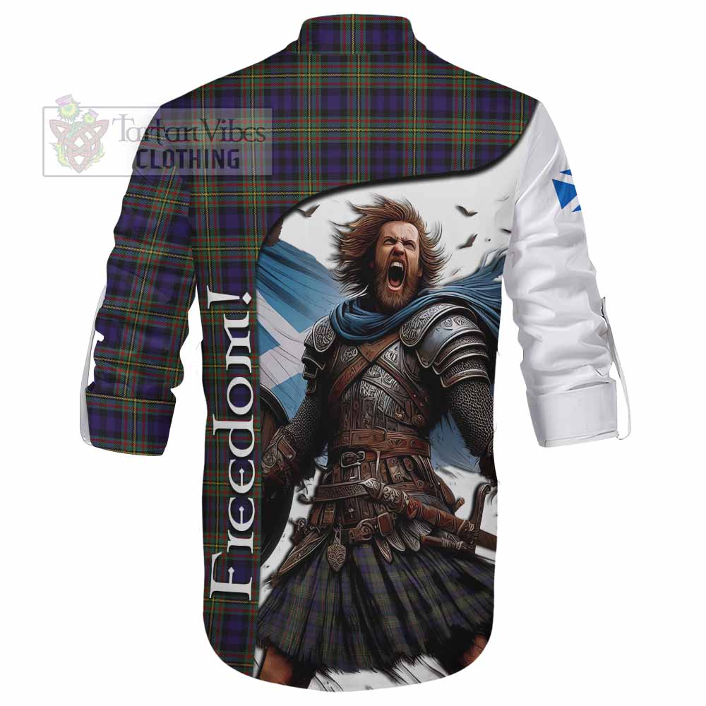 Tartan Vibes Clothing MacLellan (McLellan) Crest Tartan Ghillie Kilt Shirt Inspired by the Freedom of Scottish Warrior