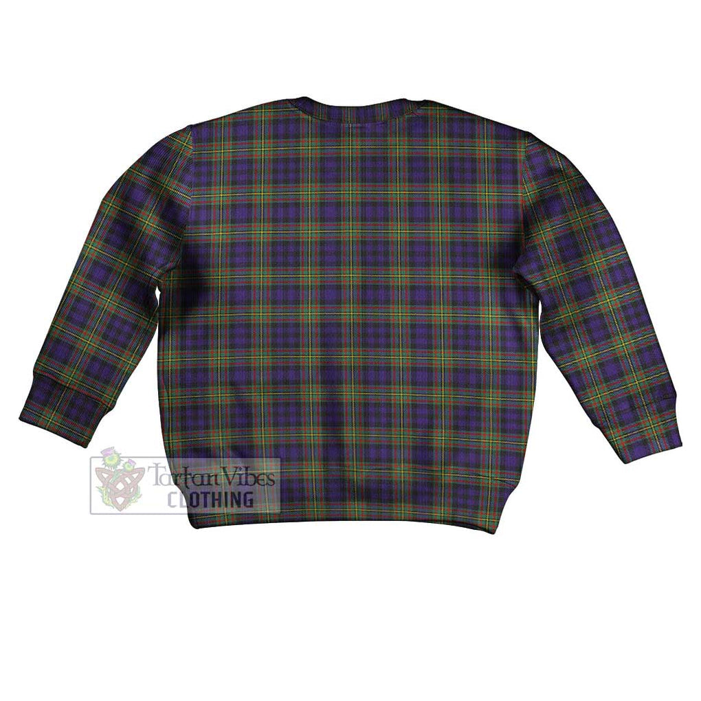 Tartan Vibes Clothing MacLellan (McLellan) Tartan Kid Ugly Sweater with Family Crest