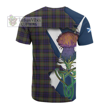 MacLellan (McLellan) Tartan Family Crest Cotton T-shirt Scottish Thistle Celtic Inspired - Tartan Vibes Clothing