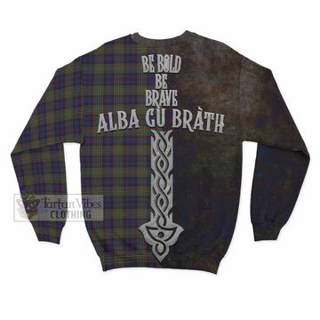 MacLellan (McLellan) Tartan Family Crest Sweatshirt Alba Gu Brath Be Brave Lion Ancient Style