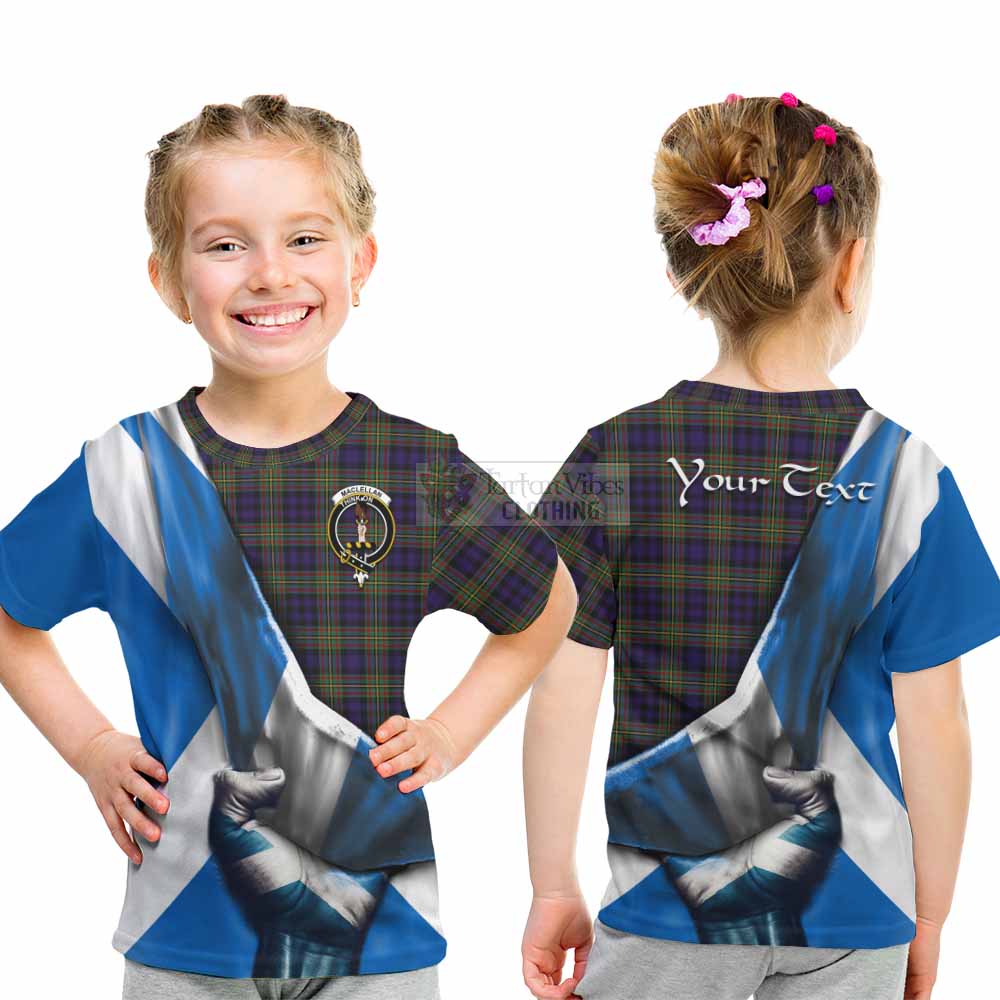 Tartan Vibes Clothing MacLellan (McLellan) Tartan Kid T-Shirt with Family Crest Scotland Patriotic Style