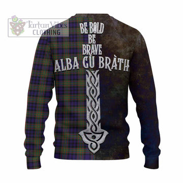 MacLellan (McLellan) Tartan Family Crest Knitted Sweater Alba Gu Brath Be Brave Lion Ancient Style - Tartan Vibes Clothing