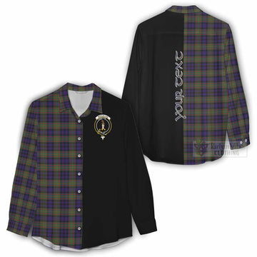 MacLellan (McLellan) Tartan Women's Casual Shirt with Family Crest and Half Of Me Style