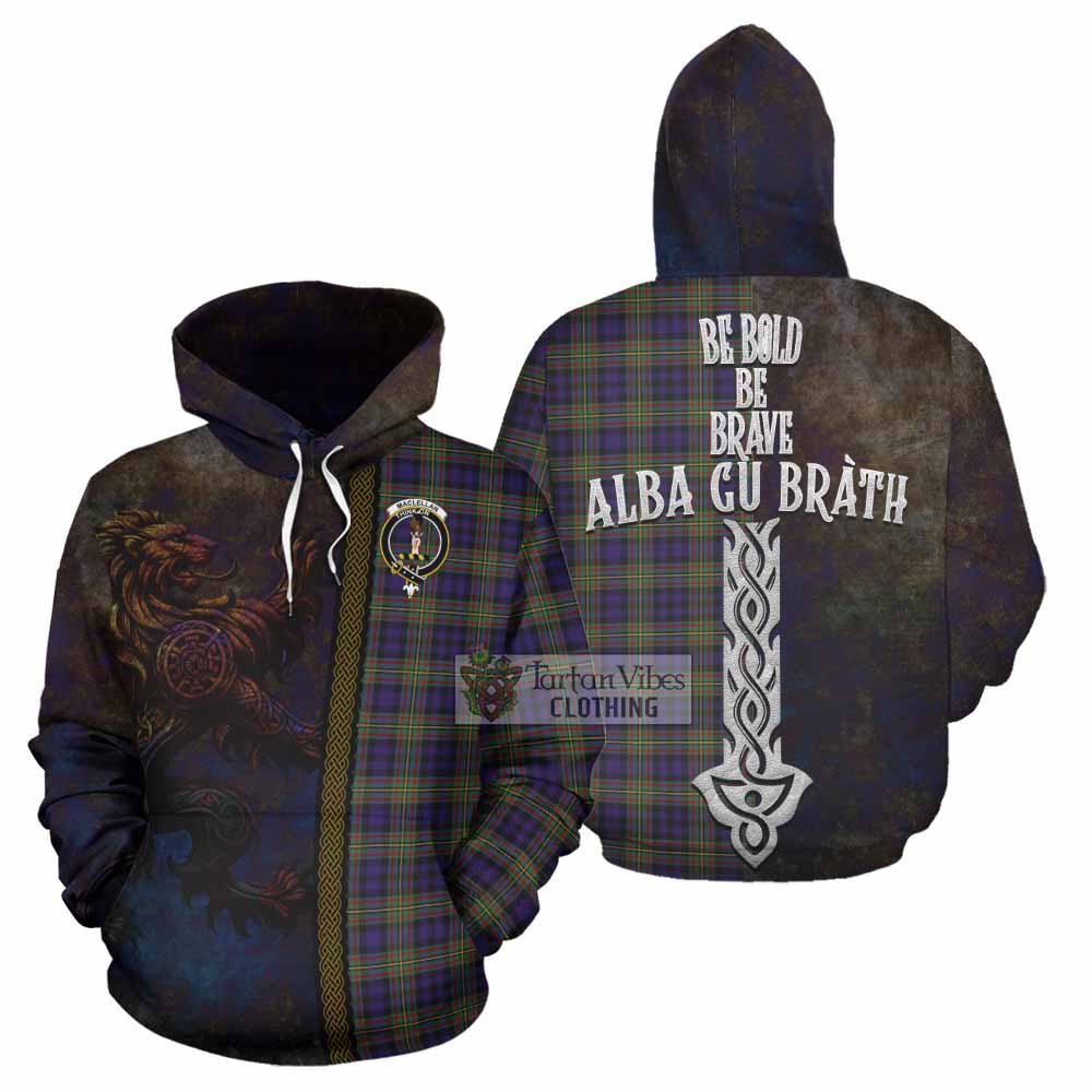 MacLellan (McLellan) Tartan Family Crest Hoodie Alba Gu Brath Be Brave Lion Ancient Style - Tartan Vibes Clothing