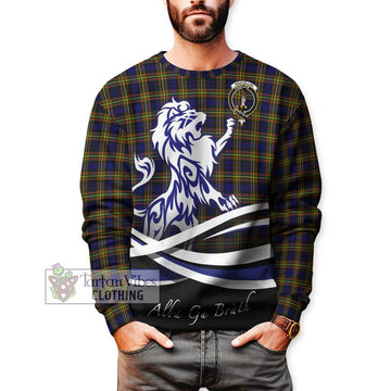 MacLellan Modern Tartan Sweatshirt with Alba Gu Brath Regal Lion Emblem