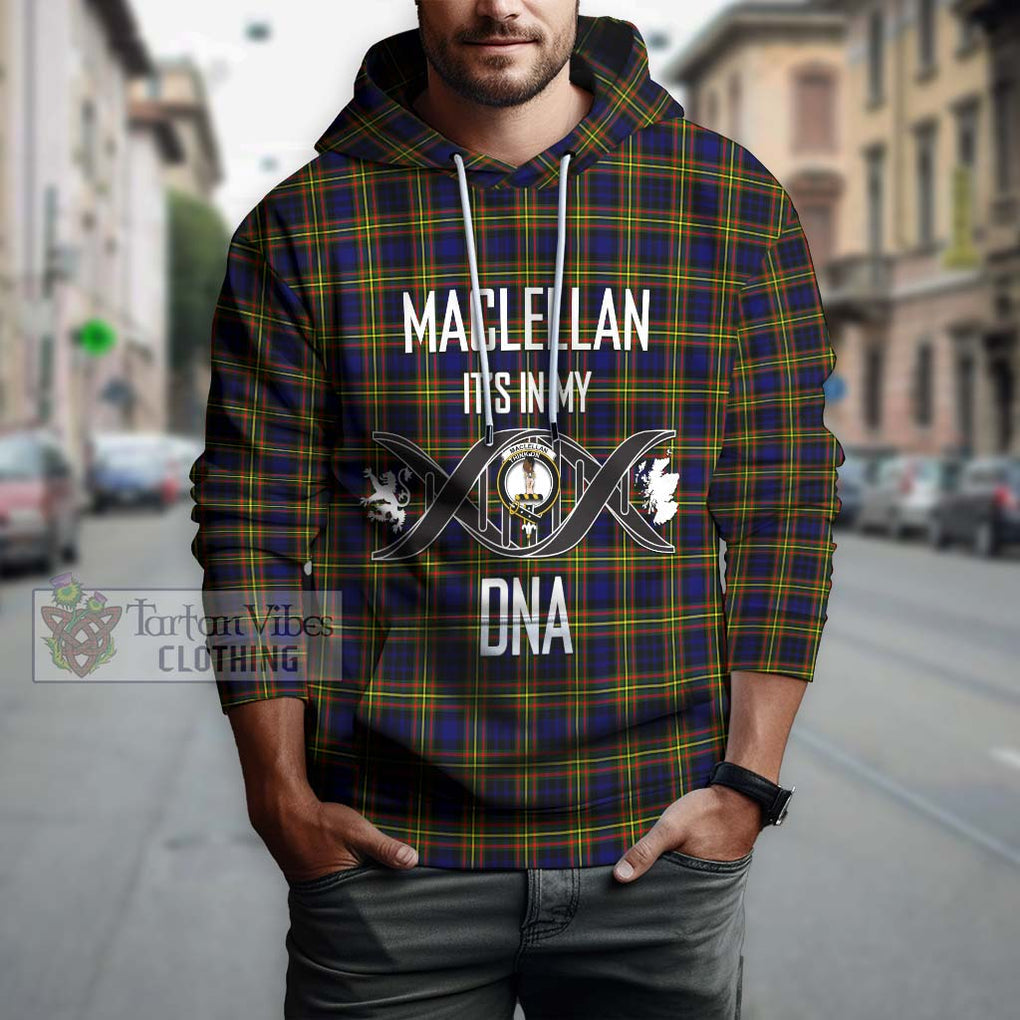 MacLellan Modern Tartan Hoodie with Family Crest DNA In Me Style Pullover Hoodie - Tartanvibesclothing Shop