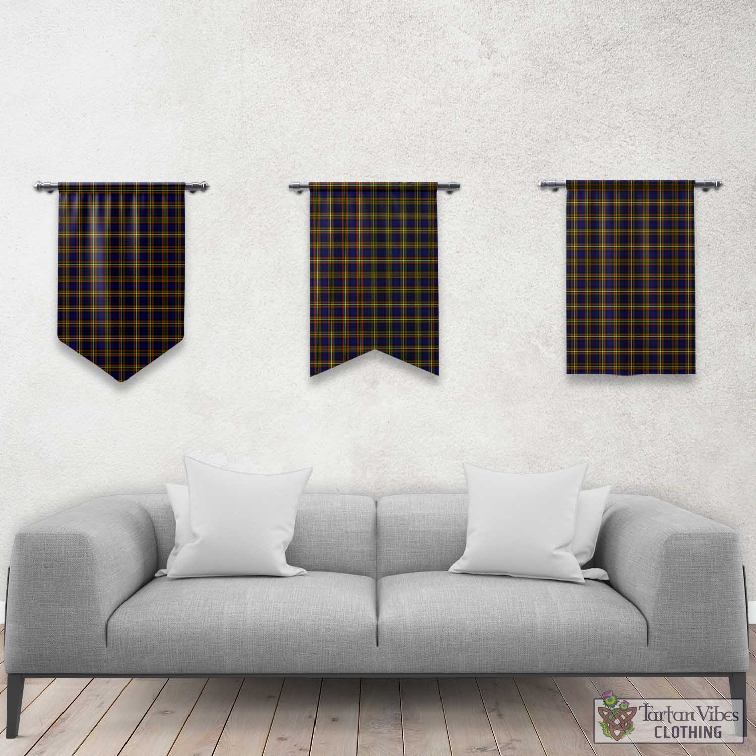 Tartan Vibes Clothing MacLellan Modern Tartan Gonfalon, Tartan Banner