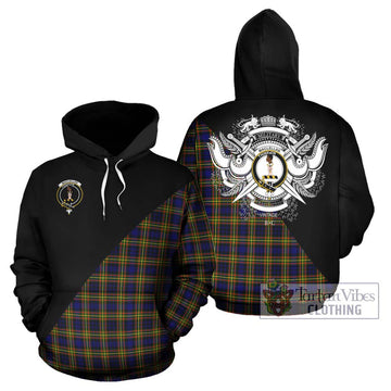 MacLellan Modern Tartan Hoodie with Family Crest and Military Logo Style