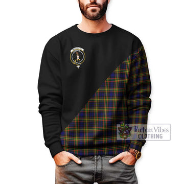 MacLellan Modern Tartan Sweatshirt with Family Crest and Military Logo Style