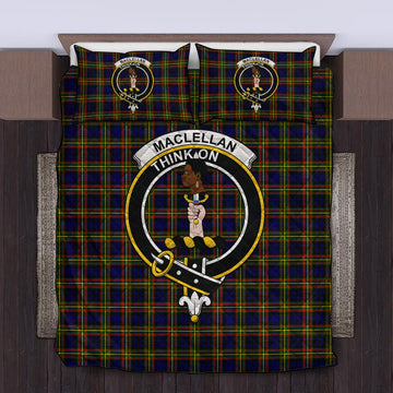 MacLellan Modern Tartan Quilt Bed Set with Family Crest