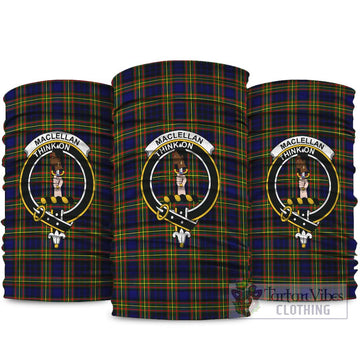 MacLellan Modern Tartan Neck Gaiters, Tartan Bandanas, Tartan Head Band with Family Crest