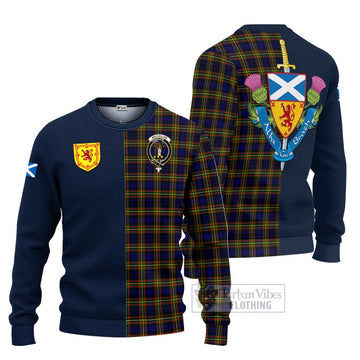 MacLellan Modern Tartan Ugly Sweater with Scottish Lion Royal Arm Half Style