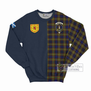 MacLellan Modern Tartan Sweatshirt Alba with Scottish Lion Royal Arm Half Style