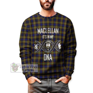 MacLellan Modern Tartan Sweatshirt with Family Crest DNA In Me Style