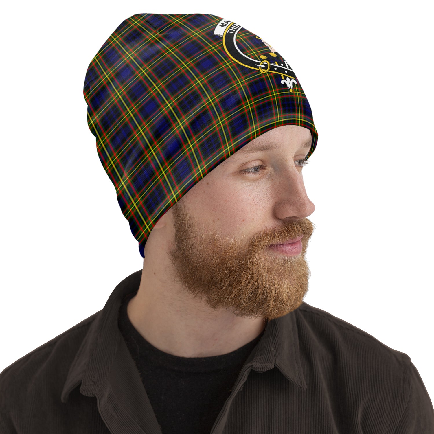 MacLellan Modern Tartan Beanies Hat with Family Crest One Size 10.5*10.2 inches - Tartan Vibes Clothing