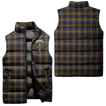 MacLellan Modern Tartan Sleeveless Puffer Jacket with Family Crest