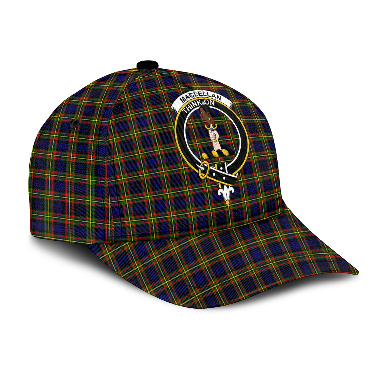 MacLellan Modern Tartan Classic Cap with Family Crest - Tartan Vibes Clothing